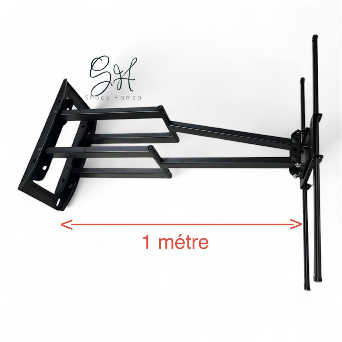 SUPPORT MOBILE DOUBLE BRAS 42'-120' 1 METRE